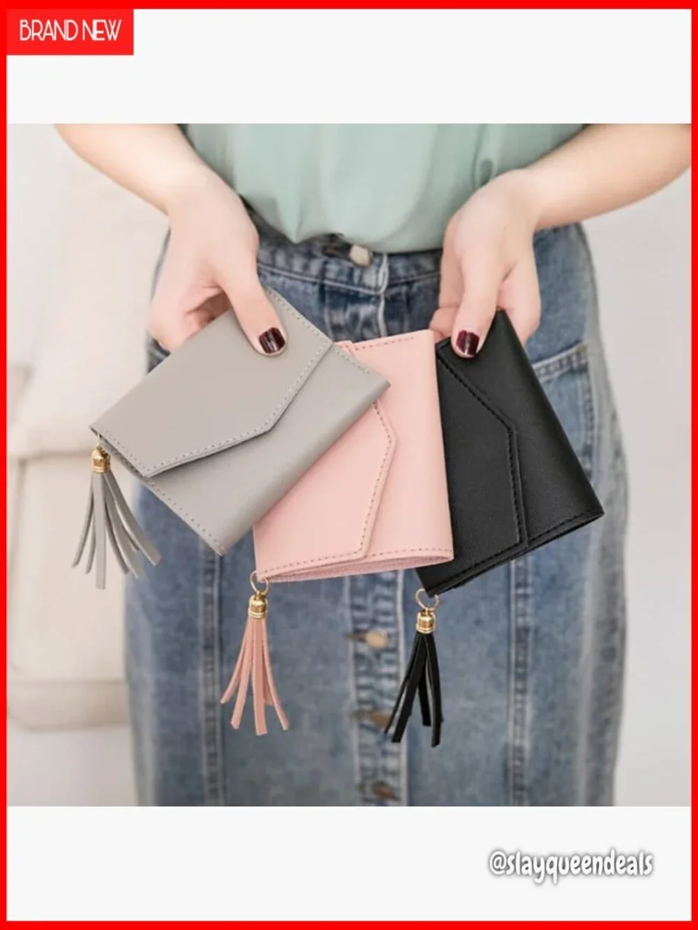 Slim RFID Blocking Wallet with 6 Card Slots and Zipper Coin Pocket